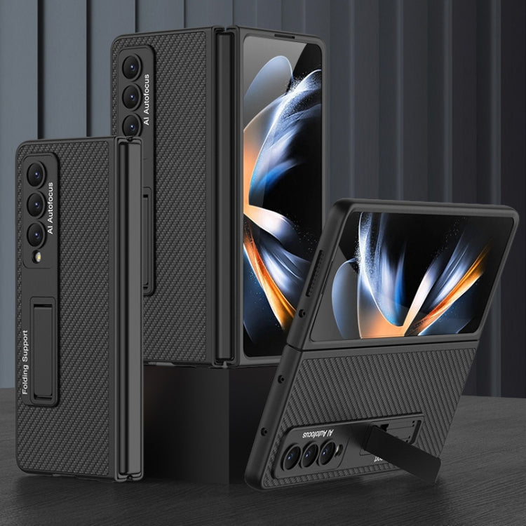 Custodia per telefono completa in pelle liscia ultrasottile GKK con supporto, For Samsung Galaxy Z Fold4