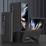 Custodia per telefono completa in pelle liscia ultrasottile GKK con supporto, For Samsung Galaxy Z Fold4