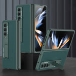 Custodia per telefono completa in pelle liscia ultrasottile GKK con supporto, For Samsung Galaxy Z Fold4