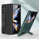 Custodia per telefono completa in pelle liscia ultrasottile GKK con supporto, For Samsung Galaxy Z Fold4