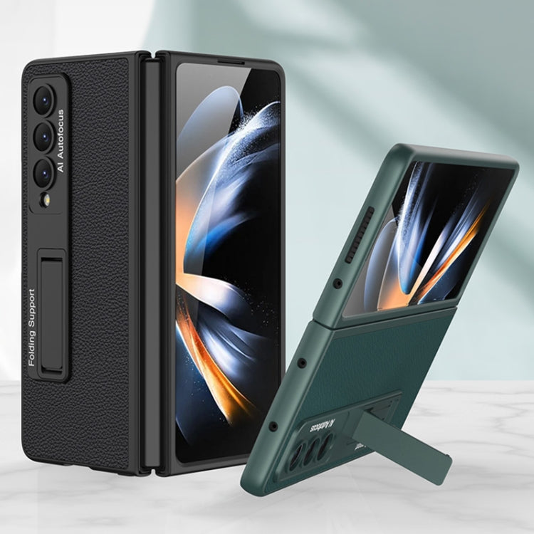 Custodia per telefono completa in pelle liscia ultrasottile GKK con supporto, For Samsung Galaxy Z Fold4