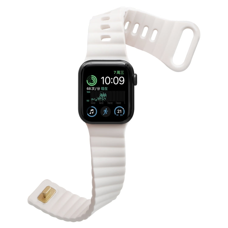 Cinturino in silicone con fibbia inversa, For Apple Watch Ultra 49mm / Series 8&7 45mm / SE 2&6&SE&5&4 44mm / 3&2&1 42mm, For Apple Watch Series 8&7 41mm / SE 2&6&SE&5&4 40mm / 3&2&1 38mm
