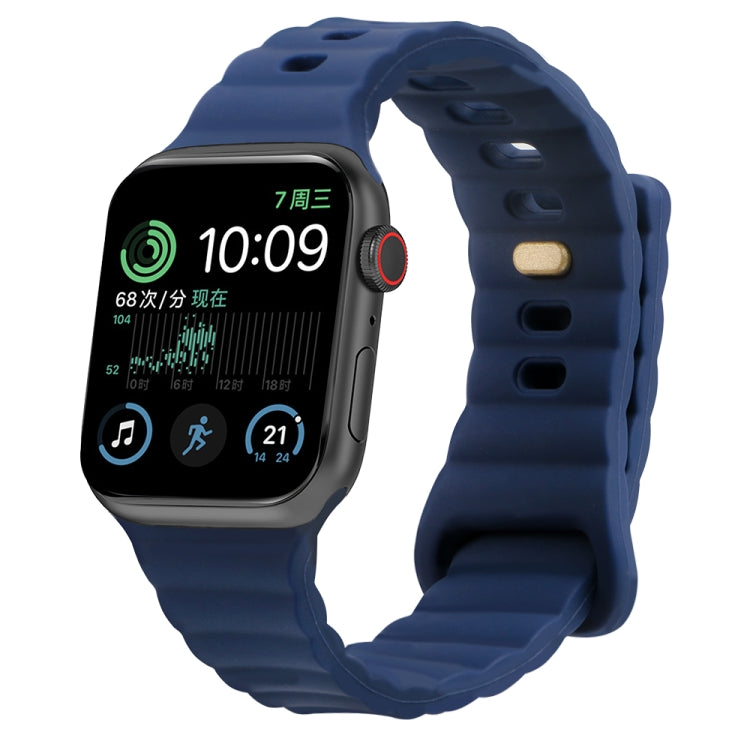 Cinturino in silicone con fibbia inversa, For Apple Watch Ultra 49mm / Series 8&7 45mm / SE 2&6&SE&5&4 44mm / 3&2&1 42mm, For Apple Watch Series 8&7 41mm / SE 2&6&SE&5&4 40mm / 3&2&1 38mm