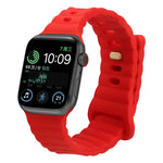 Cinturino in silicone con fibbia inversa, For Apple Watch Ultra 49mm / Series 8&7 45mm / SE 2&6&SE&5&4 44mm / 3&2&1 42mm, For Apple Watch Series 8&7 41mm / SE 2&6&SE&5&4 40mm / 3&2&1 38mm