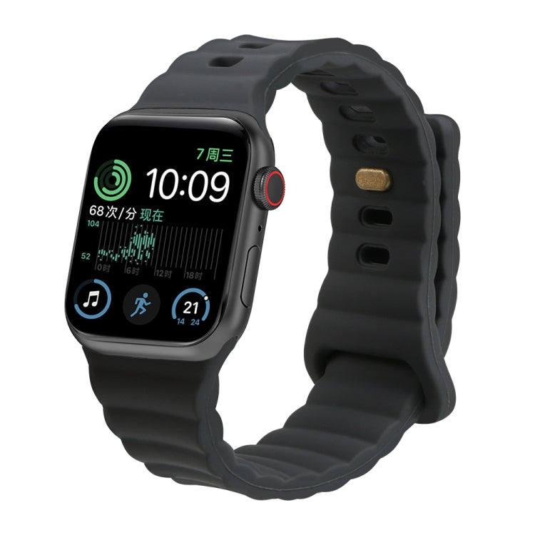 Cinturino in silicone con fibbia inversa, For Apple Watch Ultra 49mm / Series 8&7 45mm / SE 2&6&SE&5&4 44mm / 3&2&1 42mm, For Apple Watch Series 8&7 41mm / SE 2&6&SE&5&4 40mm / 3&2&1 38mm