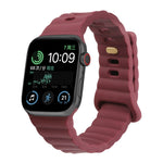 Cinturino in silicone con fibbia inversa, For Apple Watch Ultra 49mm / Series 8&7 45mm / SE 2&6&SE&5&4 44mm / 3&2&1 42mm, For Apple Watch Series 8&7 41mm / SE 2&6&SE&5&4 40mm / 3&2&1 38mm