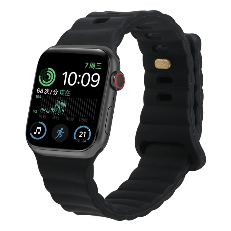 Cinturino in silicone con fibbia inversa, For Apple Watch Ultra 49mm / Series 8&7 45mm / SE 2&6&SE&5&4 44mm / 3&2&1 42mm, For Apple Watch Series 8&7 41mm / SE 2&6&SE&5&4 40mm / 3&2&1 38mm