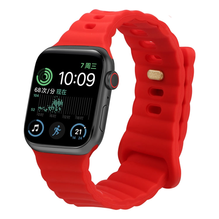 Cinturino in silicone con fibbia inversa, For Apple Watch Ultra 49mm / Series 8&7 45mm / SE 2&6&SE&5&4 44mm / 3&2&1 42mm, For Apple Watch Series 8&7 41mm / SE 2&6&SE&5&4 40mm / 3&2&1 38mm