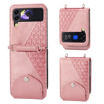 Custodia per telefono in pelle con trama di vitello a griglia cubica, For Samsung Galaxy Z Fold4, For Samsung Galaxy Z Fold3 5G, For Samsung Galaxy Z Flip4, For Samsung Galaxy Z Flip3 5G