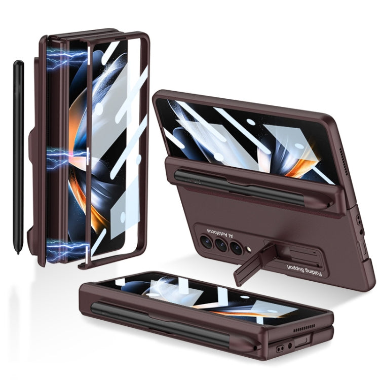 Custodia per cellulare con cerniera magnetica GKK con supporto e slot per penna, For Samsung Galaxy Z Fold4