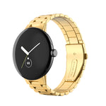 Cinturino per orologio in metallo in acciaio inossidabile a tre ceppi, For Google Pixel Watch 4 / 3 / 2 / 1 41mm