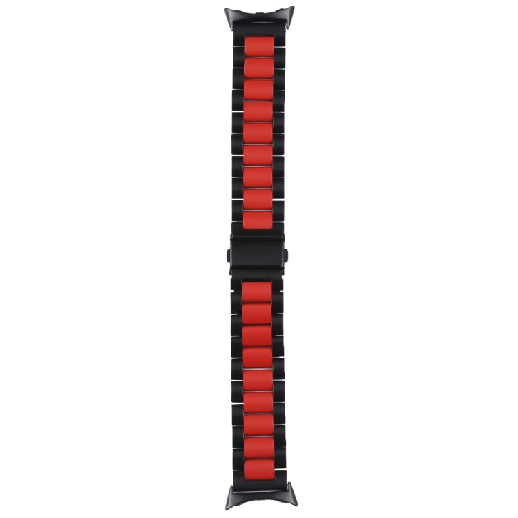Cinturino per orologio in metallo in acciaio inossidabile a tre ceppi, For Google Pixel Watch 4 / 3 / 2 / 1 41mm