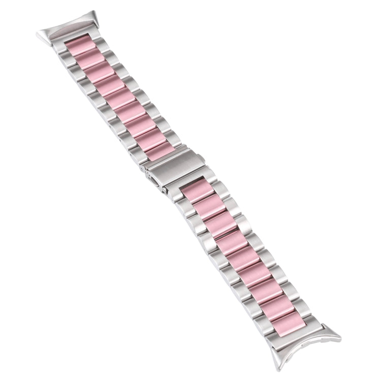 Cinturino per orologio in metallo in acciaio inossidabile a tre ceppi, For Google Pixel Watch 4 / 3 / 2 / 1 41mm
