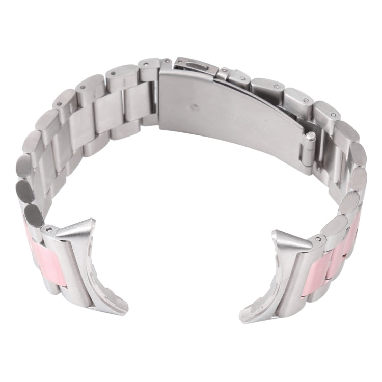 Cinturino per orologio in metallo in acciaio inossidabile a tre ceppi, For Google Pixel Watch 4 / 3 / 2 / 1 41mm