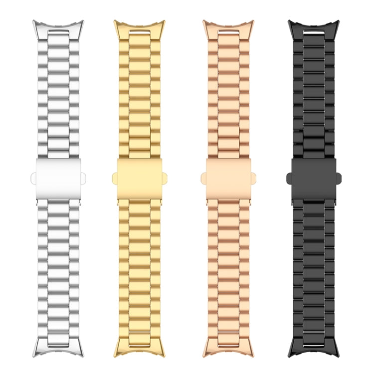 Cinturino per orologio in metallo in acciaio inossidabile a tre ceppi, For Google Pixel Watch 4 / 3 / 2 / 1 41mm