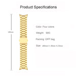 Cinturino per orologio in metallo in acciaio inossidabile a tre ceppi, For Google Pixel Watch 4 / 3 / 2 / 1 41mm
