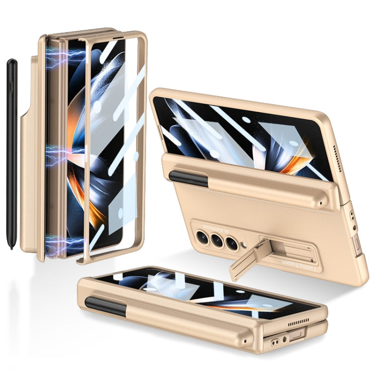 Custodia per cellulare con cerniera magnetica GKK con portapenne e portapenne, For Samsung Galaxy Z Fold4