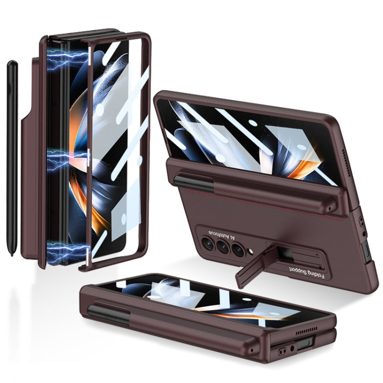 Custodia per cellulare con cerniera magnetica GKK con portapenne e portapenne, For Samsung Galaxy Z Fold4