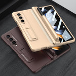 Custodia per cellulare con cerniera magnetica GKK con portapenne e portapenne, For Samsung Galaxy Z Fold4