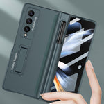 Custodia per cellulare con cerniera magnetica GKK con portapenne e portapenne, For Samsung Galaxy Z Fold4