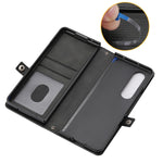 Custodia per telefono in pelle con trama di vitello a griglia cubica con cordino da collo, For Samsung Galaxy Z Fold4, For Samsung Galaxy Z Fold3 5G, For Samsung Galaxy Z Flip4, For Samsung Galaxy Z Flip3 5G