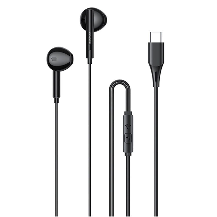 awei PC-1T 1.2m Mini Auricolari semi-in-ear stereo, PC-1T(Black), PC-1T(White)