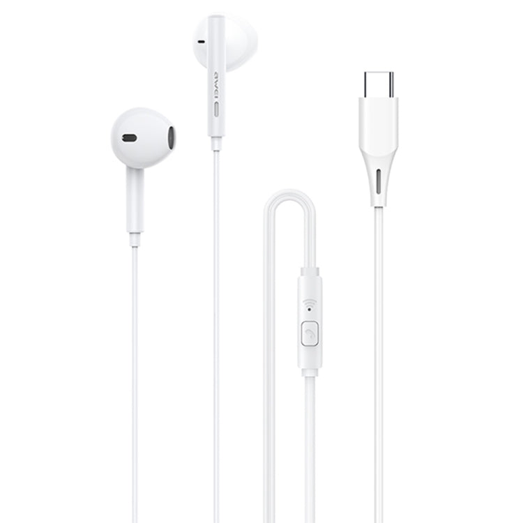 awei PC-1T 1.2m Mini Auricolari semi-in-ear stereo, PC-1T(Black), PC-1T(White)