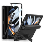 Custodia per telefono in pelle liscia con vibrazione magnetica integrata GKK con custodia per penna, For Samsung Galaxy Z Fold4