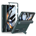 Custodia per telefono in pelle liscia con vibrazione magnetica integrata GKK con custodia per penna, For Samsung Galaxy Z Fold4