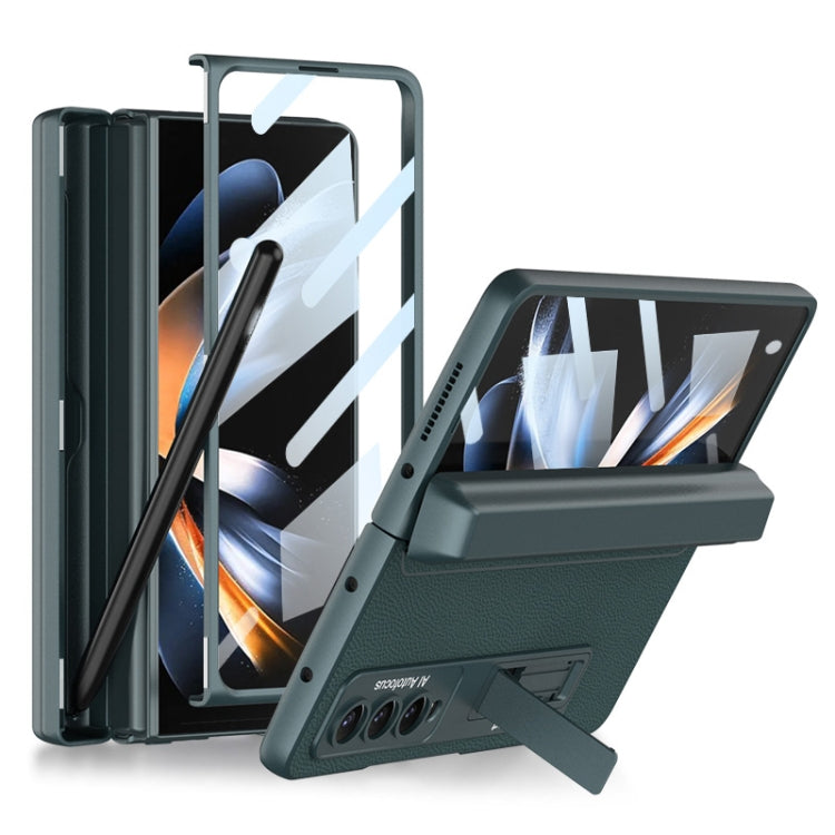 Custodia per telefono in pelle liscia con vibrazione magnetica integrata GKK con custodia per penna, For Samsung Galaxy Z Fold4