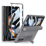 Custodia per telefono in pelle liscia con vibrazione magnetica integrata GKK con custodia per penna, For Samsung Galaxy Z Fold4