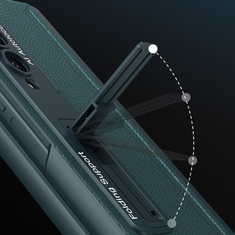 Custodia per telefono in pelle liscia con vibrazione magnetica integrata GKK con custodia per penna, For Samsung Galaxy Z Fold4