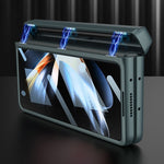Custodia per telefono in pelle liscia con vibrazione magnetica integrata GKK con custodia per penna, For Samsung Galaxy Z Fold4