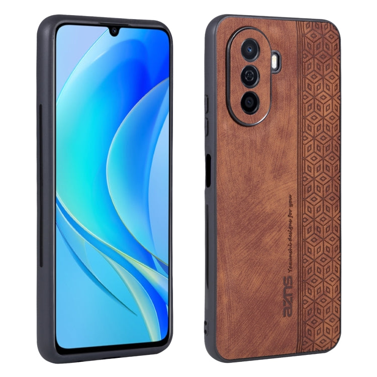 Custodia per telefono AZNS in pelle goffrata 3D, For iPhone 8 Plus / 7 Plus, For iPhone XR, For vivo Y33e, For Huawei Enjoy 50 / nova Y70