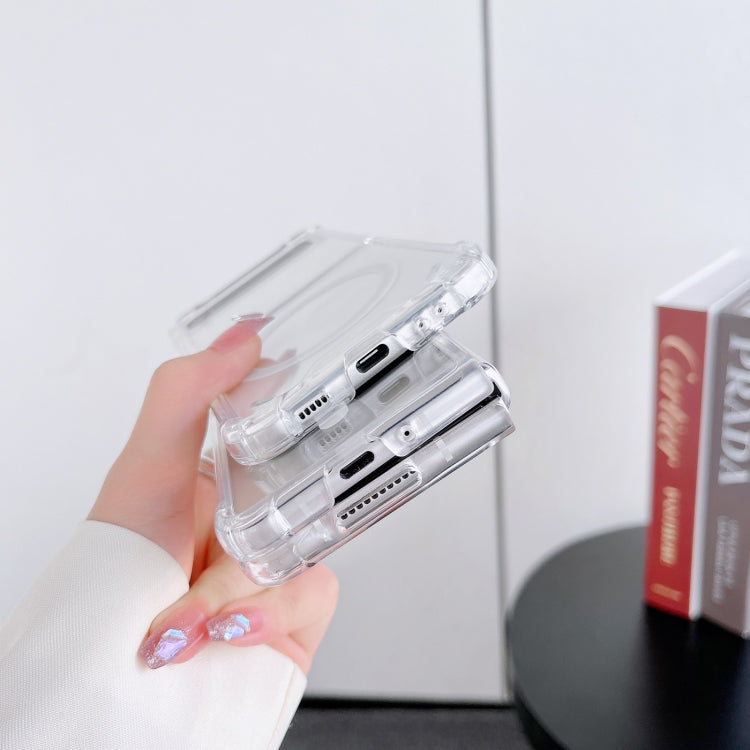 Custodia per telefono magnetica trasparente antiurto Magsafe, For Samsung Galaxy Z Flip3 5G, For Samsung Galaxy Z Flip4, For Samsung Galaxy Z Fold3 5G, For Samsung Galaxy Z Fold4