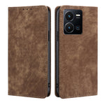 Custodia per telefono in pelle magnetica con spazzola antifurto RFID, For vivo Y35 4G / Y22 / Y22s, For Xiaomi Redmi A1, For Nokia G400, For Sharp Aquos Sense7