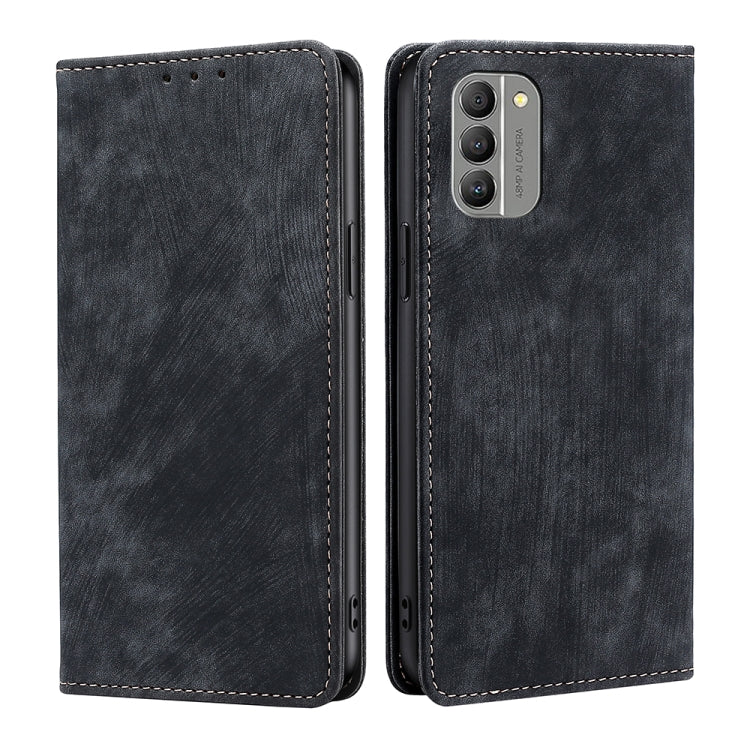 Custodia per telefono in pelle magnetica con spazzola antifurto RFID, For vivo Y35 4G / Y22 / Y22s, For Xiaomi Redmi A1, For Nokia G400, For Sharp Aquos Sense7