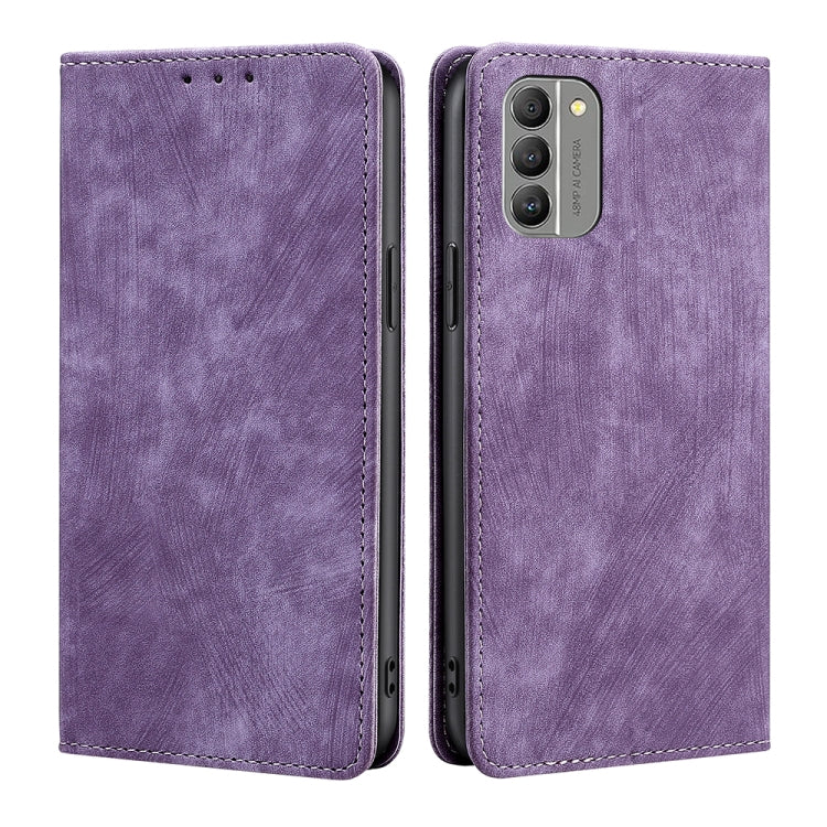 Custodia per telefono in pelle magnetica con spazzola antifurto RFID, For vivo Y35 4G / Y22 / Y22s, For Xiaomi Redmi A1, For Nokia G400, For Sharp Aquos Sense7