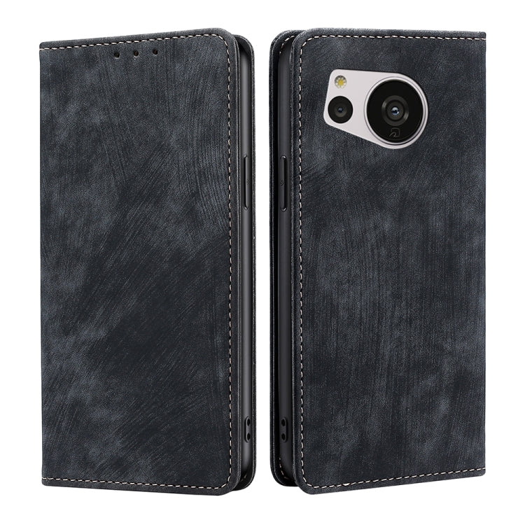 Custodia per telefono in pelle magnetica con spazzola antifurto RFID, For vivo Y35 4G / Y22 / Y22s, For Xiaomi Redmi A1, For Nokia G400, For Sharp Aquos Sense7