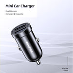 awei C-826 Mini Dual USB 2.4A Caricabatteria da auto, C-826
