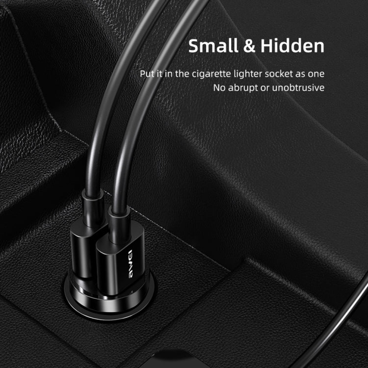 awei C-826 Mini Dual USB 2.4A Caricabatteria da auto, C-826