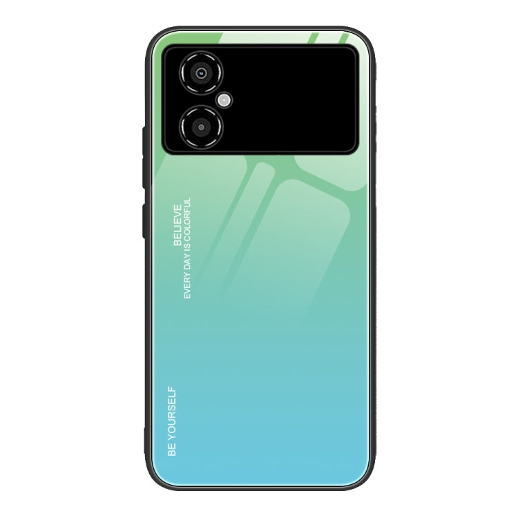 Custodia per telefono in vetro a colori sfumati, For Xiaomi Poco M4 5G Global, For Xiaomi Poco M5 4G Global