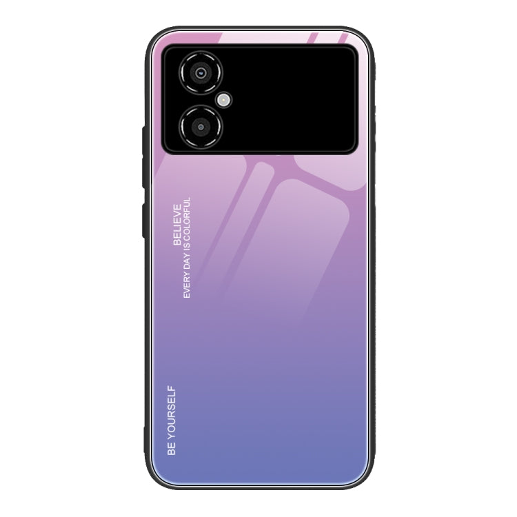Custodia per telefono in vetro a colori sfumati, For Xiaomi Poco M4 5G Global, For Xiaomi Poco M5 4G Global
