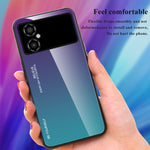Custodia per telefono in vetro a colori sfumati, For Xiaomi Poco M4 5G Global, For Xiaomi Poco M5 4G Global