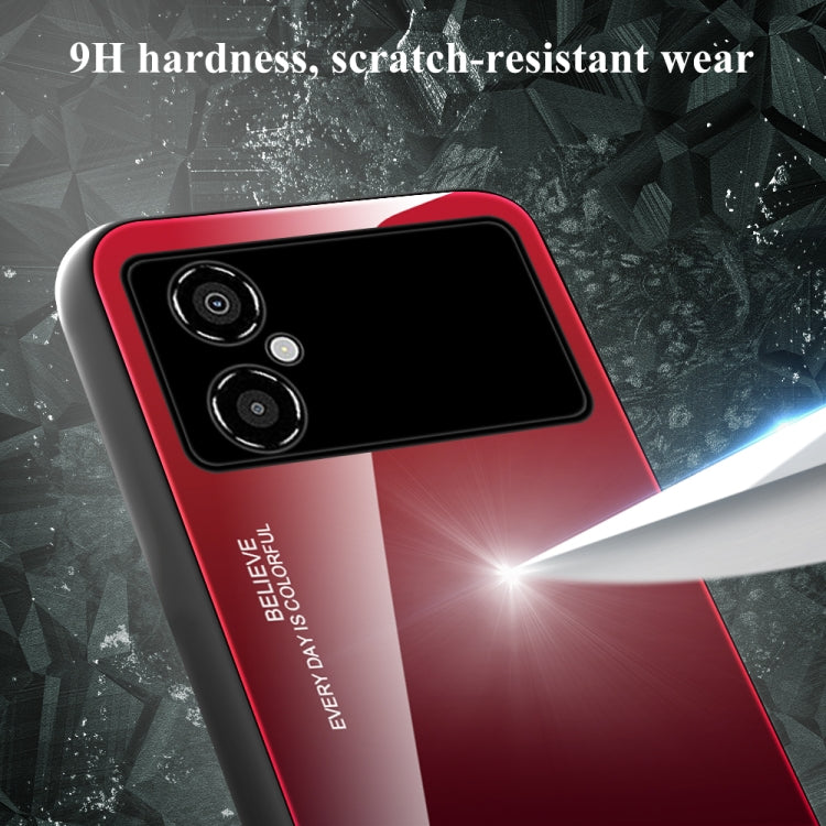 Custodia per telefono in vetro a colori sfumati, For Xiaomi Poco M4 5G Global, For Xiaomi Poco M5 4G Global