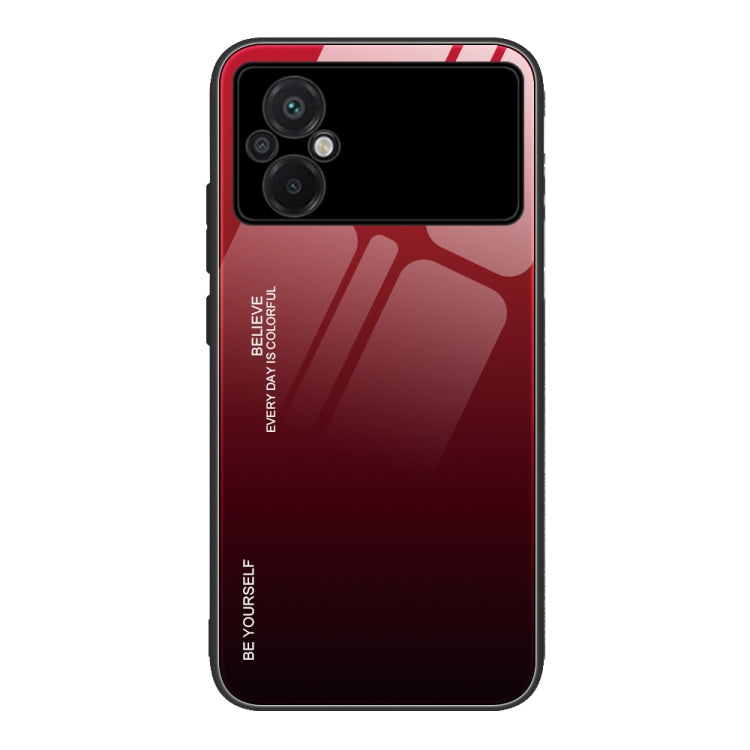 Custodia per telefono in vetro a colori sfumati, For Xiaomi Poco M4 5G Global, For Xiaomi Poco M5 4G Global