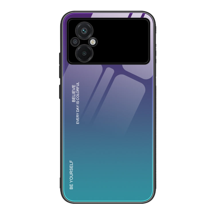 Custodia per telefono in vetro a colori sfumati, For Xiaomi Poco M4 5G Global, For Xiaomi Poco M5 4G Global