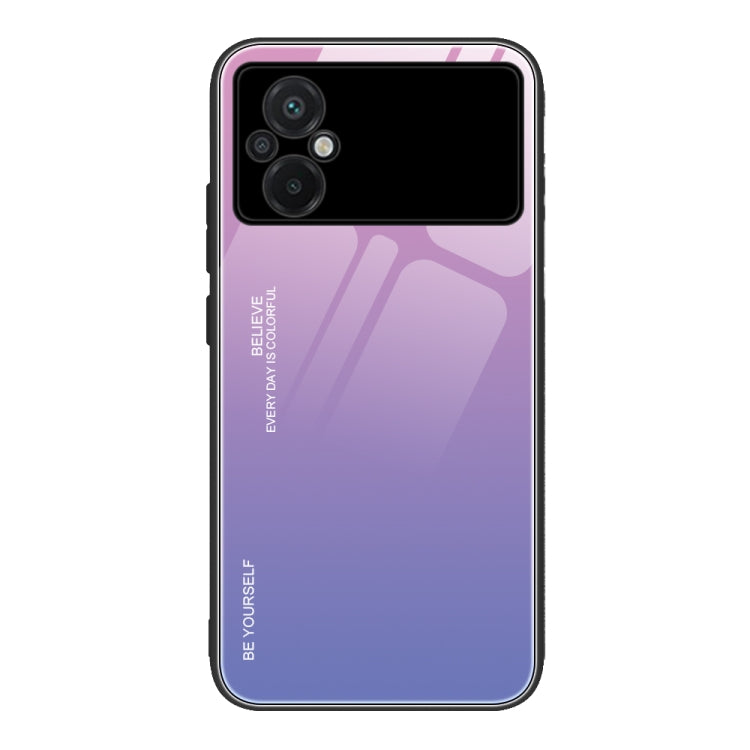 Custodia per telefono in vetro a colori sfumati, For Xiaomi Poco M4 5G Global, For Xiaomi Poco M5 4G Global