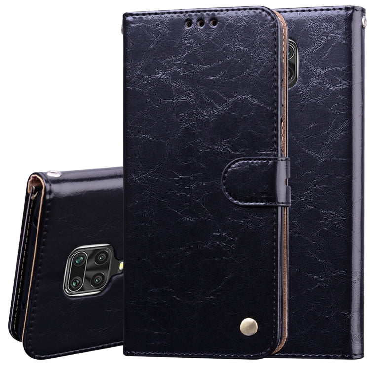Custodia in pelle a vibrazione orizzontale con struttura in cera d'olio stile business, con supporto, slot per schede e portafoglio, For Xiaomi Redmi Note 9 Pro, For Huawei P40 Lite, For Huawei P40, For Huawei P40 Pro, For Galaxy M31
