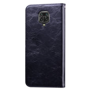 Custodia in pelle a vibrazione orizzontale con struttura in cera d'olio stile business, con supporto, slot per schede e portafoglio, For Xiaomi Redmi Note 9 Pro, For Huawei P40 Lite, For Huawei P40, For Huawei P40 Pro, For Galaxy M31